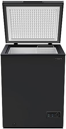 Frigidaire EFRF5003-BLACK Chest Deep Freezer-GARAGE-READY, 5.0 Capacity, Black-Adjustable Thermostat-Removable Vinyl Coated Wire Basket-Easy Defrost Drain, 5 cu ft - Image 4