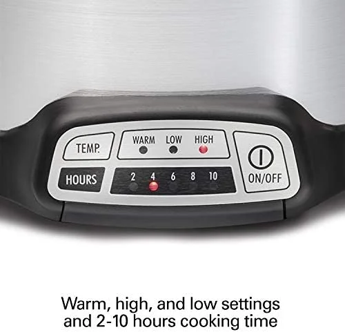 Hamilton Beach Programmable Slow Cooker with Flexible Easy Programming, 5 Cooking Times, Dishwasher-Safe Crock, Lid, 4 Quart, Silver - Image 3