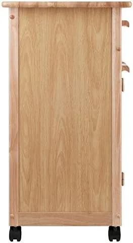 Winsome Wood Single Drawer Kitchen Cabinet Storage Cart, Natural - Image 7