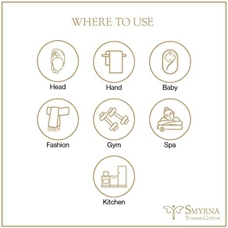 SMYRNA TURKISH COTTON Herringbone Series Hand Towels-Set of 2|16 x 40 in|100% Turkish Cotton|Large, Soft Hand and Head Towels for Bathroom, Kitchen|Don't Shrink|Premium Luxury - Black - Image 4