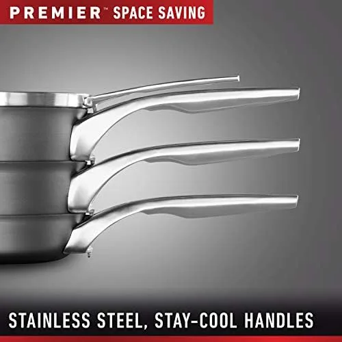 Calphalon Premier Space Saving Nonstick Fry Pan Set - Image 5