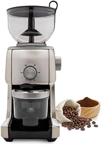 ChefWave Conical Burr Coffee Grinder - 16 Grind Settings Electric Coffee Bean Grinder - Die Cast Aluminum Housing - Scoop, Cleaning Brush - Coarse for French Press, Fine for Espresso - 2 to 10 Cups - Image 2
