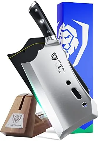 Dalstrong Obliterator Meat Cleaver - 9 inch - Gladiator Series R - Wood Stand and Sheath - Razor Sharp Massive Heavy Duty - 3lbs 6mm Thickness - 7CR17MOV Steel Kitchen - G10 Handle - Image 2