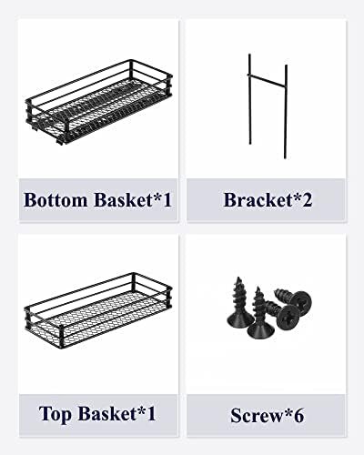Kitsure Spice Rack 2 Packs - Durable Pull Out Spice Racks for Kitchen Cabinet, Easy-to-Install Spice Cabinet Organizers, 4.33''Wx10.23''Dx8.54''H Slide Out Spice Racks - Image 9