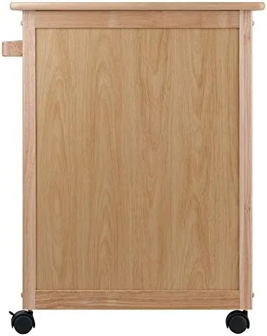 Winsome Wood Single Drawer Kitchen Cabinet Storage Cart, Natural - Image 8