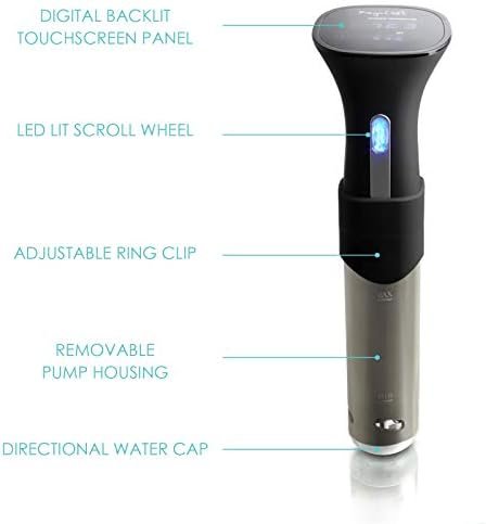 MegaChef Immersion Circulation Precision Sous-Vide Cooker With Digital Touchscreen Display - Image 8