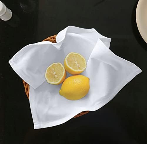 RUVANTI Flour Sack Towels 6 Pack 28"x28", Ring Spun 100% Cotton Flour Sack Dish Towels, Machine Washable, Absorbent Tea Towels - Flour Sack Kitchen Towels for Drying & Cleaning - White - Image 9