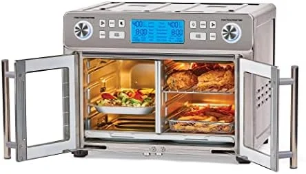 Emeril Lagasse Everyday French Door 360 Air Fryer, 25-QT Capacity, Dual Temperture Zone cooks 2 different ways, Stainless Steel - Image 10