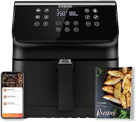 COSORI Pro II Smart Air Fryer 5.8QT, 12 One-Touch Customizable Functions, 3-Way Control, Cookbook and Online Recipes, Dishwasher-Safe Detachable Basket, Works with Alexa & Google Assistant - Image 2