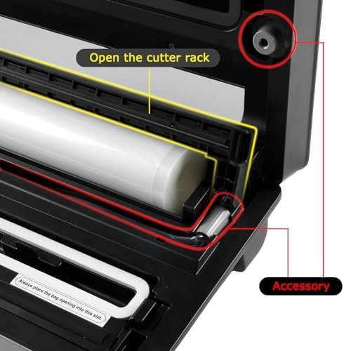 FRESKO Smart Vacuum Sealer Pro, Full Automatic Food Sealer Machine with Auto Dry/Moist Detection, Roll Bag and Built-in Cutter, Powerful Seal a Meal Sealer Machine for Food Stoarge and Saver - Image 5