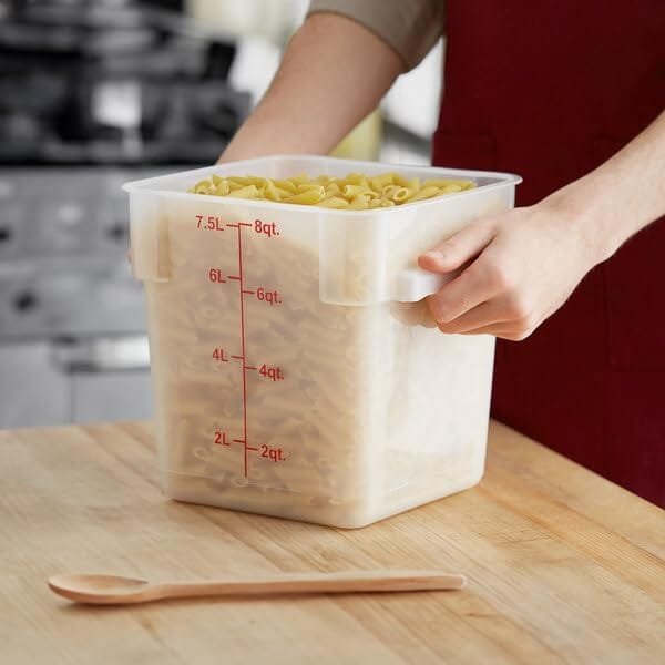 uVeans 6 pack Square Sous Vide Containers With Lids - 8 Quart Restaurant Supplies Food Containers - 3 Containers and 3 Lids Food Service - Image 4