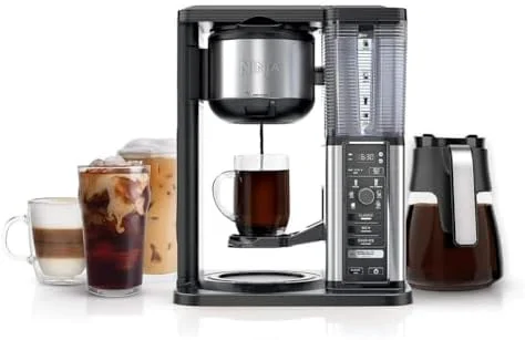 Ninja CM401 Specialty 10-Cup Coffee Maker, with 4 Brew Styles for Ground Coffee, Built-in Water Reservoir, Fold-Away Frother & Glass Carafe, Black, 50 Oz. - Image 2