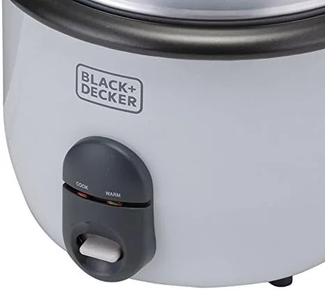 Black & Decker RC1860 700W 1.8 L 7.6 Cup Rice Cooker (Non-USA Compliant), White - Image 6