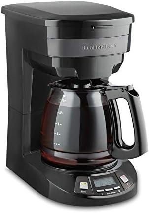 Hamilton Beach 12 Cup Programmable Drip Coffee Maker with 3 Brew Options, Glass Carafe, Auto Pause and Pour, Black Stainless (46293) - Image 2
