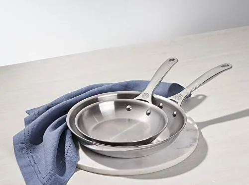 Le Creuset Tri-Ply Stainless Steel 2 pc. Fry Pan Set, (8" Fry Pan & 10" Fry Pan) - Image 4