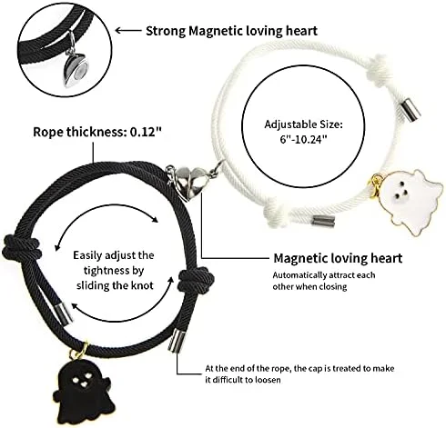 FLYXLH Matching Bracelets for Couples - Magnetic Couple Bracelet Set, Couple Bracelets for Boyfriend and Girlfriend lover - Image 3