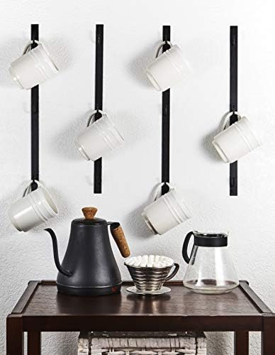 SoCal Buttercup Coffee Mug Wall Rack - Metal Mug Racks for Wall - Wall Mug Rack - Coffee Cup Rack Wall Hanging Holder - Teacup and Mason Jar Hanger Display Holder - Hold a Dozen Cups and Mugs - Image 5