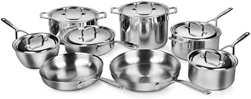 Demeyere 5-Plus Stainless Steel 14 Piece 5-ply Cookware Set - Image 2