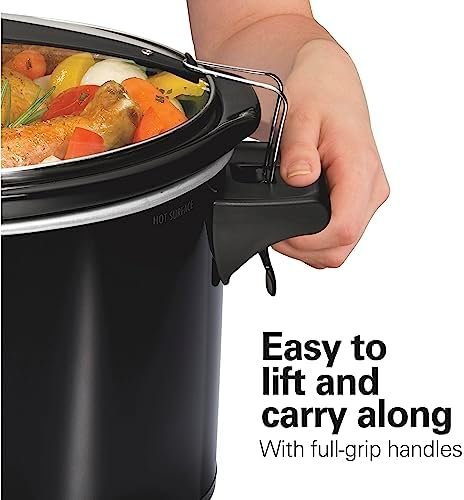 Hamilton Beach Slow Cooker, Extra Large 10 Quart, Stay or Go Portable With Lid Lock, Dishwasher Safe Crock, Black (33195) - Image 7