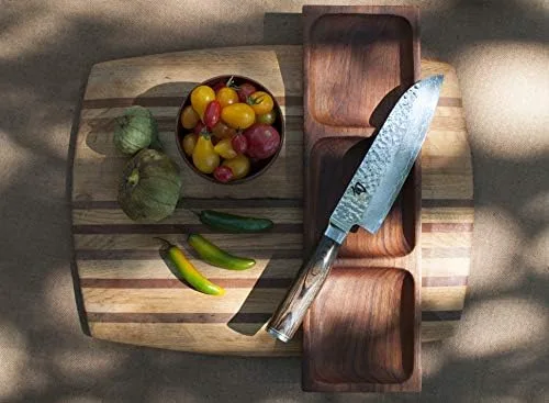 Shun Premier 7" Santoku Knife Hand-Sharpened, Handcrafted in Japan, Light, Agile and Easy to Maneuver, 7-Inch, Silver - Image 3