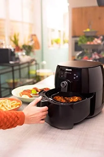 Philips Premium Digital Airfryer with Fat Removal Technology and Party Master Accessory Kit with Double Layer Rack and Silicone Muffin Cups-for Philips Compact Airfryer Models, Silver/Red - Image 15