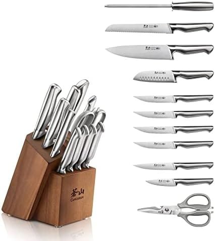 Cangshan Sanford Series 1027150 German Steel 12-Piece Knife Block Set, Acacia - Image 3