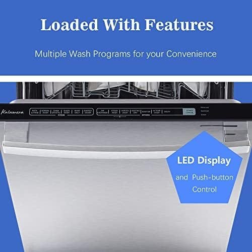 Dishwasher, Kalamera 24 inch Built in Dishwacher with 14 Place Settings, 6 Wash Cycles and 4 Temperature Option, Energy Save with Low Water Consumption and Quiet Operation - Stainless Steel - Image 8