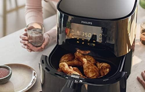 PHILIPS Essential Connected XL 2.65lb/6.2L Capacity Digital Airfryer with Rapid Air Technology, Wi-Fi Connected (Kitchen+ App), Alexa Compatible, Black- HD9280/91, Compact - Image 7