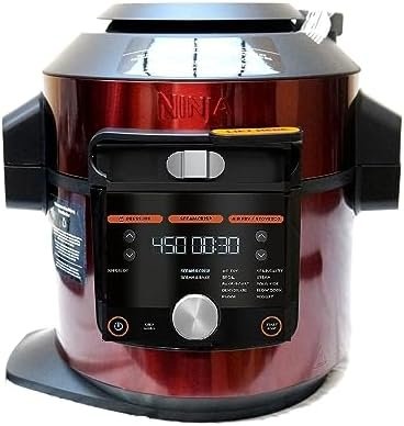 Ninja OL601 (OL601QCM -Cinnamon/RED) Foodi XL 8 Qt. Pressure Cooker Steam Fryer with SmartLid, 14-in-1 that Air Fries, Bakes & More, with 3-Layer Capacity, 5 Qt. Crisp Basket & 45 Recipes,(Renewed) - Image 3