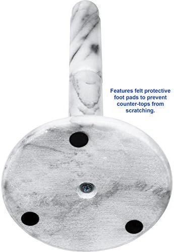 Greenco White Marble Paper Towel Holder, Hand Crafted, 12.5” H x 5.5” W - Image 4