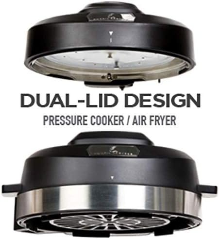 Emeril Everyday 6 QT Pressure Air Fryer, 5 Pc Accessory Pack, Silver - Image 4