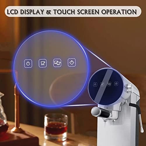 skyehomo Espresso Machine, 20 Bar Espresso Coffee Maker with Milk Frother Steamer, Espresso and Cappuccino latte Maker, Espresso Coffee Machine with Digital Touch Panel, 1250W, Stainless Steel - Image 8