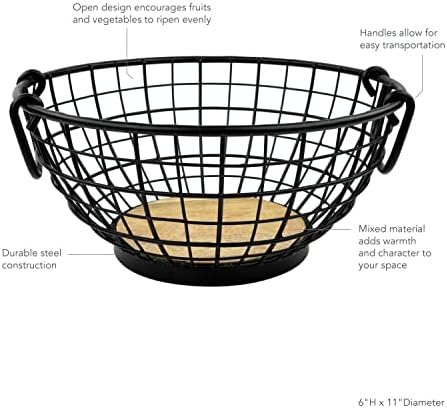 Spectrum Madison Fruit Bowl for Storage and Display of Fruit, Vegetables, Produce on Kitchen Counter, Dining Room Table - Image 4