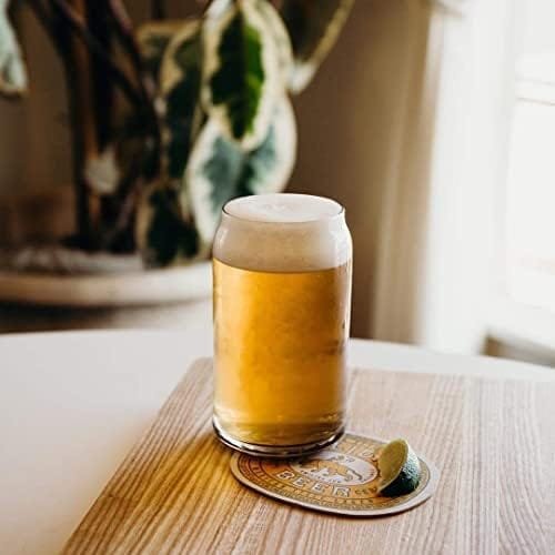 Le'raze Drinking Glasses Set of 10 - Can Shaped Kiddush Cups, 16oz Iced Tea Ice Coffee Glasses, Tumbler Cup, Clear Cocktail Whiskey Soda Water Beer Glasses - Image 10