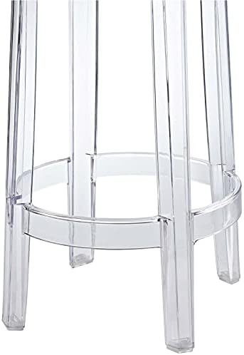 Modway Casper Modern Acrylic Counter Bar Stool in Clear - Fully Assembled - Image 4