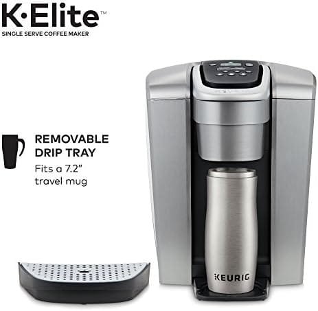 Keurig K-Elite Single-Serve K-Cup Pod Coffee Maker, Brushed Silver - Image 4