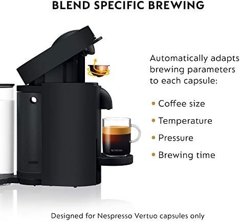 Nespresso VertuoPlus Deluxe Coffee and Espresso Machine by De'Longhi with Milk Frother, 5 ounces, Matte Black - Image 6