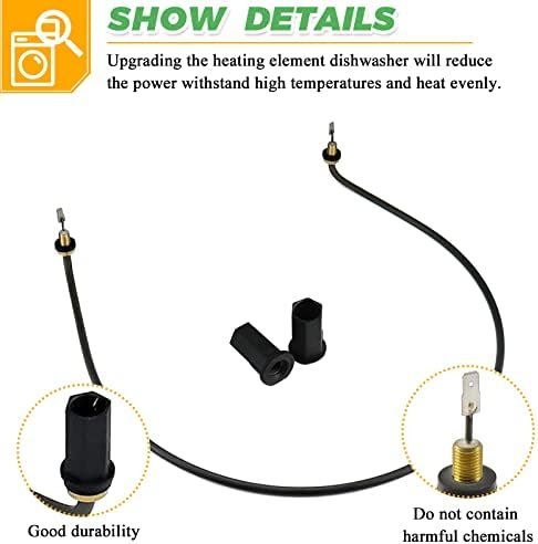 W10518394 PS8260087 Dishwasher Heating Element by Techecook - Fit for Whirlpool Kenmore Amana Maytag Dishwasher - Replaces W10134009 AP5690151 8194250 8563007 W10518394VP - Image 4