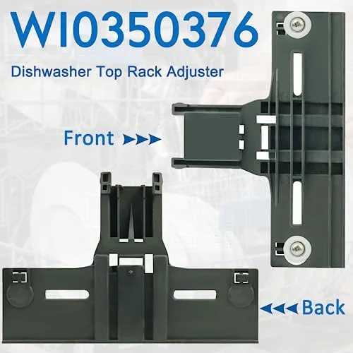 2 Pack Upgraded W10350376 Dishwasher Top Rack Adjuster Part Repair Kit with W10195840 & W10195839 & W10250160 & W10508950 Upper Parts Replacement for Whirlpool Kenmore Kitchenaid Dishwasher - Image 3