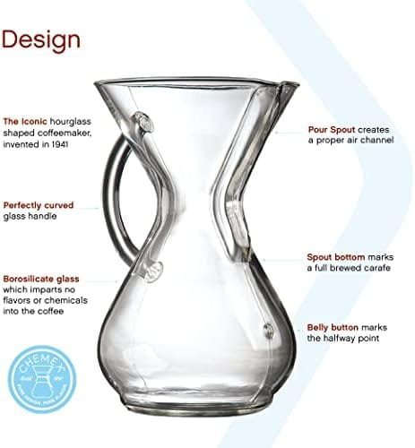 Chemex Pour-Over Glass Coffeemaker - Glass Handle Series - 6-Cup - Exclusive Packaging - Image 4