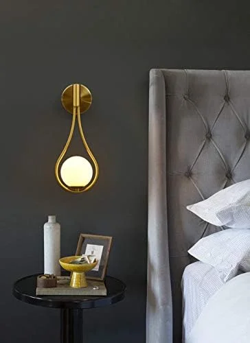 KCO Wall Sconce Mid-Century Drop Design Wall Mounted Light Brushed Brass Wall Lamps, Wall Mount Light Fixture for Bedside Living Room (2 Pack) - Image 10