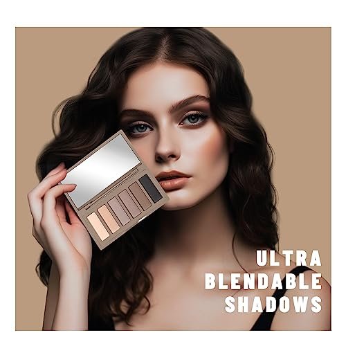 SUSIKEKI 6 Colors Mini Naked Eyeshadow Makeup Palette Neutral Nude Smoky Eye Shadow Taupe & Brown Matte Make Up Pallet with Mirror Highly Pigmented Long Lasting Waterproof Travel Size Gift Kit 01 - Image 7