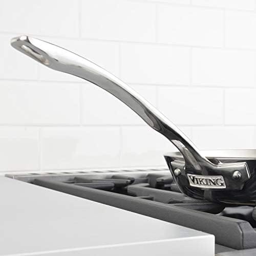 Viking Culinary Contemporary 3-Ply Stainless Steel Fry Pan, 8 Inch, Ergonomic Stay-Cool Handle, Dishwasher, Oven Safe, Works on All Cooktops including Induction - Image 3