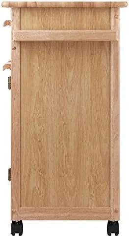Winsome Wood Single Drawer Kitchen Cabinet Storage Cart, Natural - Image 6