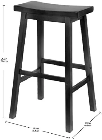 Winsome Satori Stool, 29", Black - Image 9