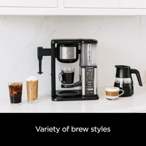 Ninja CM401 Specialty 10-Cup Coffee Maker, with 4 Brew Styles for Ground Coffee, Built-in Water Reservoir, Fold-Away Frother & Glass Carafe, Black, 50 Oz. - Image 14