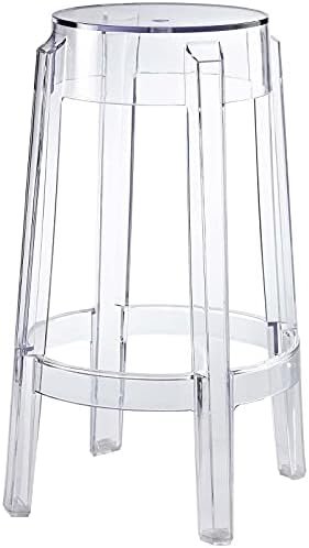 Modway Casper Modern Acrylic Counter Bar Stool in Clear - Fully Assembled - Image 2