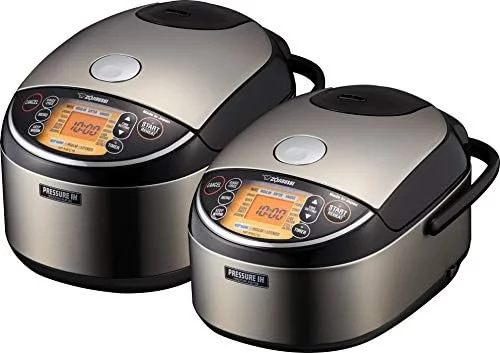 Zojirushi NP-NWC10XB Pressure Induction Heating Rice Cooker & Warmer, 5.5 Cup, Stainless Black, Made in Japan - Image 4