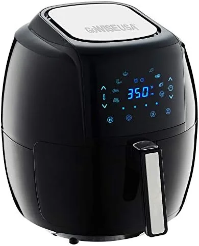 GoWISE USA 1700-Watt 5.8-QT 8-in-1 Digital Air Fryer with Recipe Book, Black - Image 2