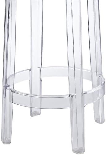 Modway Casper Modern Acrylic Counter Bar Stool in Clear - Fully Assembled - Image 8
